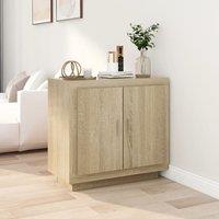 Berkfield Home Sideboard Sonoma Oak 80x40x75 cm Engineered Wood in Brown | Size: 80 x 40 x 75 cm