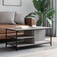 Berkfield Home Coffee Table Grey Sonoma 100x50x45 cm Engineered Wood | Size: 100 x 50 x 45 cm