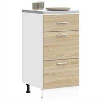 Berkfield Home Bottom Cabinet Sonoma Oak 40x46x81.5 cm Engineered Wood in Brown
