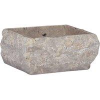 Berkfield Home Sink Grey 30x30x13 cm Marble | Size: 30 x 30 x 13 cm
