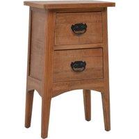 Berkfield Home Bedside Cabinet Solid Fir Wood 40x29x68 cm Brown | Size: 40 x 29 x 68 cm