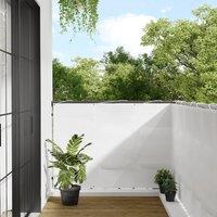 Berkfield Home Balcony Screen White 120x1000 cm 100% Polyester Oxford