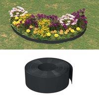 Berkfield Home Garden Edgings 2 pcs Black 10 m 20 cm Polyethylene