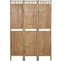 Berkfield Home 3-Panel Room Divider Bamboo 120x180 cm in Brown