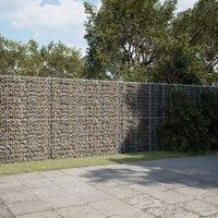 Berkfield Home Gabion Basket with Cover 1000x100x200 cm Galvanised Iron in Silver | Size: 1000 x 100 x 200 cm