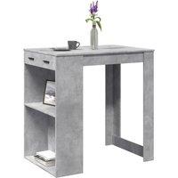 Berkfield Home Bar Table Concrete Grey 102x70x103.5 cm Engineered Wood