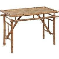 Berkfield Home Folding Garden Table 115x50x75 cm Bamboo in Brown | Size: 115 x 50 x 75 cm