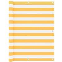 Berkfield Home Balcony Screen White & Yellow 120x300 cm Oxford Fabric