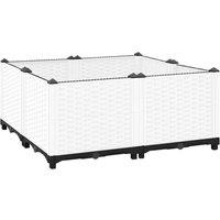 Berkfield Home Raised Bed 80x80x38 cm Polypropylene in Grey | Size: 80 x 80 x 38 cm