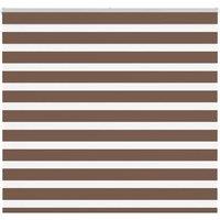 Berkfield Home Zebra Blind Brown 165x150 cm Fabric Width 160.9 cm Polyester