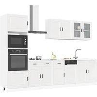 Berkfield Home 7 Piece Kitchen Cabinet Set Kalmar High Gloss White Engineered Wood