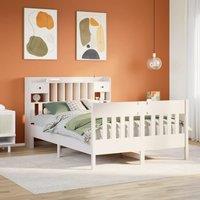 Berkfield Home Bed Frame without Mattress White 140x200 cm Solid Wood Pine