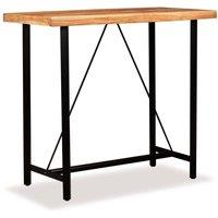 Berkfield Home Bar Table Solid Acacia Wood 120x60x107 cm in Brown | Size: 120 x 60 x 107 cm