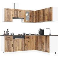 Berkfield Home 11 Piece Kitchen Cabinet Set Kalmar Old Wood Engineered Wood in Brown