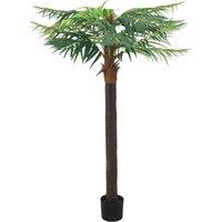 Berkfield Home Artificial Phoenix Palm with Pot 215 cm Green