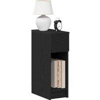 Berkfield Home Bedside Cabinets with Drawer 2 pcs Black Oak 20x36x60 cm | Size: 20 x 36 x 60 cm