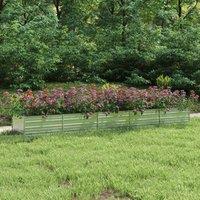 Berkfield Home Garden Raised Bed 400x80x45 cm Galvanized Steel Silver | Size: 400 x 80 x 45 cm