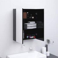Berkfield Home Bathroom Mirror Cabinet 60x15x75 cm MDF Anthracite in Black | Size: 60 x 15 x 75 cm
