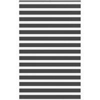 Berkfield Home Zebra Blind Black 145x230 cm Fabric Width 140.9 cm Polyester