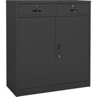 Berkfield Home Office Cabinet Anthracite 90x40x102 cm Steel in Black | Size: 90 x 40 x 102 cm