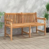 Berkfield Home Garden Bench 150 cm Solid Teak Wood in Brown