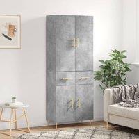 Berkfield Home Highboard Concrete Grey 69.5x34x180 cm Engineered Wood