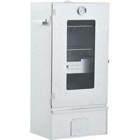 Berkfield Home BBQ Oven Smoker with 1kg Wood Chips 44.5x29x83 cm in Silver