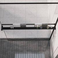 Berkfield Home Shower Shelf for Walk-in Shower Wall Black 118 cm Aluminium