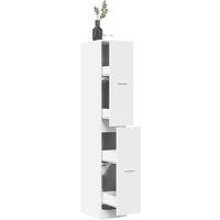 Berkfield Home Apothecary Cabinet White 30x41x174.5 cm Engineered Wood in White
