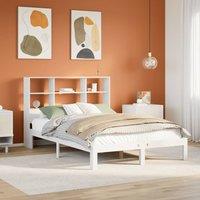 Berkfield Home Bookcase Bed without Mattress White 160x200cm Solid Wood Pine | Size: 160x200 cm