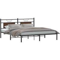 Berkfield Home Bed Frame without Mattress Brown Oak 183x203 cm Engineered Wood
