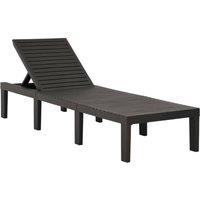 Berkfield Home Sun Lounger Plastic Anthracite in Black