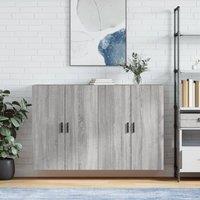 Berkfield Home Wall Mounted Cabinets 2 pcs Grey Sonoma 69.5x34x90 cm