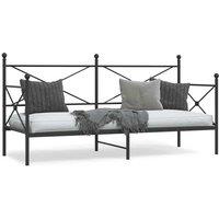 Berkfield Home Day Bed without Mattress Black 90x200 cm Steel