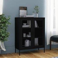 Berkfield Home Storage Cabinet Black 80x35x101.5 cm Steel