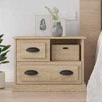 Berkfield Home Bedside Cabinet Sonoma Oak 60x39x45 cm in Brown | Size: 60 x 39 x 45 cm