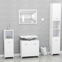 Berkfield Home Bathroom Furniture Set White Engineered Wood