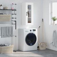 Berkfield Home Wall Mounted Cabinet White 34.5x34x90 cm