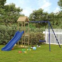 Berkfield Home Outdoor Playset Impregnated Wood Pine in Brown