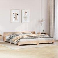 Berkfield Home Bed Frame without Mattress 180x200 cm Super King Solid Wood Pine in Brown