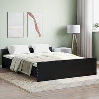 Berkfield Home Bed Frame with Headboard & Footboard Black 160x200 cm