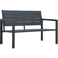 Berkfield Home Garden Bench 120 cm HDPE Grey Wood Look