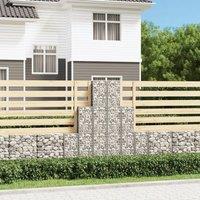 Berkfield Home 6 Piece Gabion Set Galvanised Wire in Silver