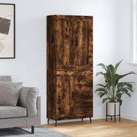 Berkfield Home Highboard Smoked Oak 69.5x34x180 cm Engineered Wood in Brown