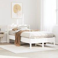Berkfield Home Bed Frame without Mattress White 75x190 cm Small Single Solid Wood Pine