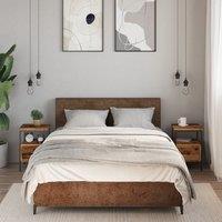 Berkfield Home Bedside Cabinets 2 pcs Old Wood 34x36x50 cm Engineered Wood in Brown | Size: 34 x 36 x 50 cm