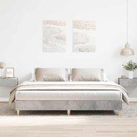 Berkfield Home Bed Frame No Mattress Concrete Grey 200x200 cm Engineered Wood