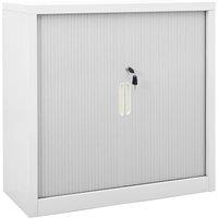 Berkfield Home Sliding Door Cabinet Grey 90x40x90 cm Steel | Size: 90 x 40 x 90 cm