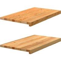 Berkfield Home Window Sills 2 pcs Light Brown 70x40x2 cm Solid Wood Oak | Size: Medium