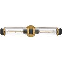 Netlighting Masthead 2 Light Outdoor Wall Light Heritage Brass & Black IP44 in Gold